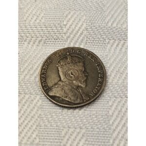 RARE 1910 ERROR Canada Silver 10 Cents Double Strike Coin Currency